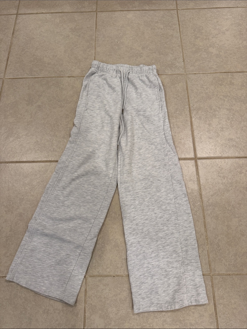 Garage Light Gray Wide-Leg Track Pants